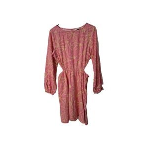 Universal Thread Balloon Long Sleeve Mini A-Line Cut-out Dress, Medium